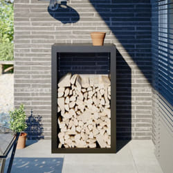 Vidaxl - Portant de bois de chauffage noir 60x40x100 cm acier