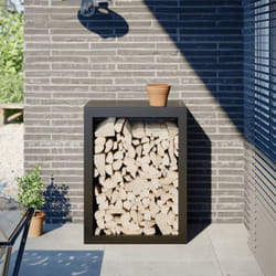 Vidaxl - Portant de bois de chauffage noir 60x40x80 cm acier