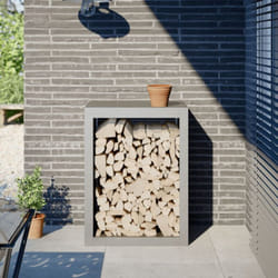Vidaxl - Portant de bois de chauffage 60x40x80 cm acier inoxydable
