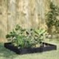 vidaXL Lit surélevé de jardin noir 100x100x26 cm acier