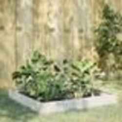 vidaXL Lit surélevé de jardin blanc 100x100x26 cm acier