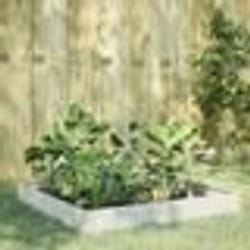 vidaXL Lit surélevé de jardin blanc 100x100x26 cm acier