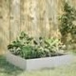 vidaXL Lit surélevé de jardin 100x100x33,5 cm acier inoxydable
