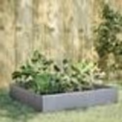 vidaXL Lit surélevé de jardin 100x100x33,5 cm acier inoxydable