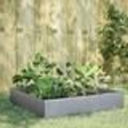 vidaXL Lit surélevé de jardin 100x100x33,5 cm acier inoxydable