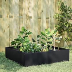 Vidaxl - Lit surélevé de jardin noir 100x100x25 cm acier