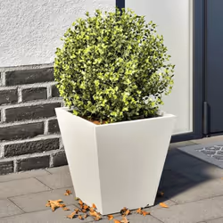vidaXL Jardinières 2 pcs blanc 30x30x30 cm acier
