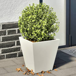 vidaXL Jardinières 2 pcs blanc 30x30x30 cm acier