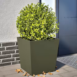 vidaXL Jardinières 2 pcs vert olive 50x50x50 cm acier
