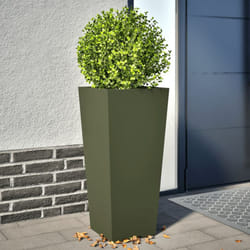 Vidaxl - Jardinières 2 pcs vert olive 35x35x75 cm acier