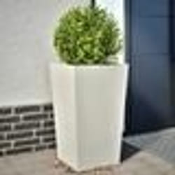 vidaXL Jardinières 2 pcs blanc 45x45x75 cm acier