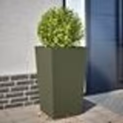 vidaXL Jardinière vert olive 45x45x75 cm acier