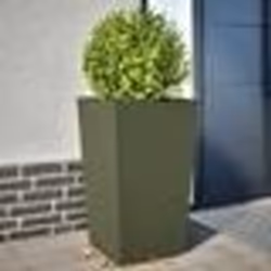 vidaXL Jardinières 2 pcs vert olive 45x45x75 cm acier