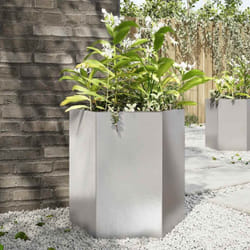 Vidaxl - Jardinière hexagone 46x40x45 cm acier inoxydable