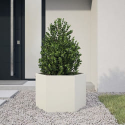 Vidaxl - Jardinière blanc hexagone 69x60x45 cm acier