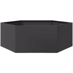 Vidaxl - Jardinière noir hexagone 138x120x45 cm acier