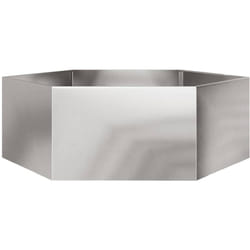 Vidaxl - Jardinière hexagone 138x120x45 cm acier inoxydable