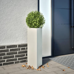 Vidaxl - Jardinière blanc triangulaire 30x26x75 cm acier