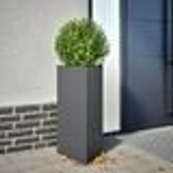 vidaXL Jardinières 2 pcs anthracite triangulaire 40x34,5x70 cm acier