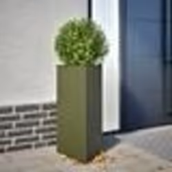 vidaXL Jardinières 2 pcs vert olive triangulaire 40x34,5x70 cm acier