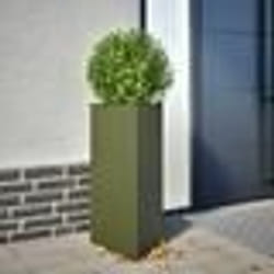 vidaXL Jardinières 2 pcs vert olive triangulaire 40x34,5x70 cm acier