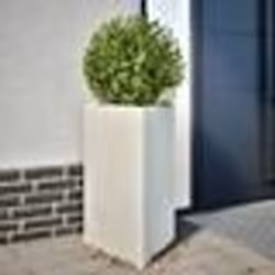 vidaXL Jardinière blanc triangulaire 50x43x75 cm acier
