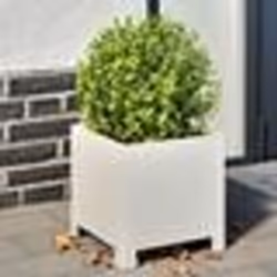 vidaXL Jardinière blanc 30x30x30 cm acier