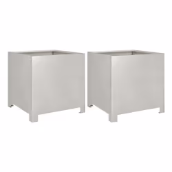 VidaXL 851208, Jardinière, Autonome, Acier inoxydable, Acier inoxydable, Carré, Extérieure
