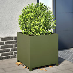 Vidaxl - Jardinière vert olive 50x50x50 cm acier
