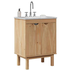 vidaXL Meuble de lavabo de salle de bain OTTA 59x40x80 cm bois massif armoire de lavabo de salle de bain meuble lavabo 4013460