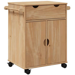 Chariot de cuisine otta 59x45x80 cm bois massif de pin Vidaxl