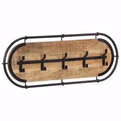 Maintenez votre couloir, salon ou tout autre endroit en ordre avec ce porte-manteau mural ! Robuste et stable : le bois massi ...