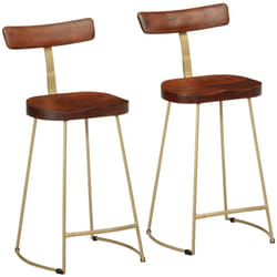 Vidaxl - Tabourets de bar lot de 2 49x43x88 cm bois de manguier massif