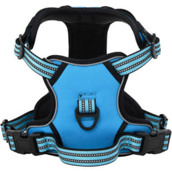 Vidaxl - Harnais pour chien avec bandes réfléchissantes réglables bleu m