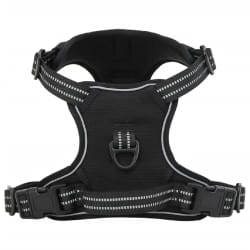 vidaXL Harnais pour chien et bandes réfléchissantes réglables noir XL