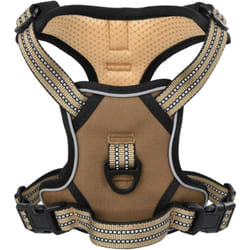 Harnais pour chien avec laisse et collier réglables marron xl