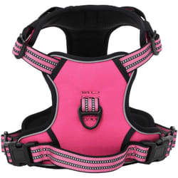 Harnais pour chien avec laisse et collier réglables rose XL vidaXL