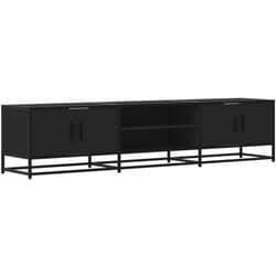 Meuble tv noir 180x35x41 cm bois d'ingénierie - Vidaxl