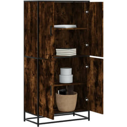 Vidaxl - Buffet haut chêne fumé 68x35x139 cm bois d'ingénierie