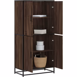 Ce buffet haut au design pratique est un véritable accroche-regard pour votre décoration intérieure. Matériau stable et durab ...
