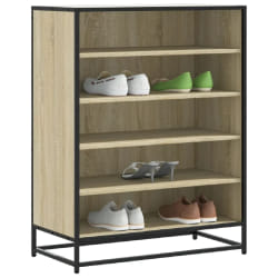vidaXL Armoire à chaussures Chêne sonoma Bois Métal