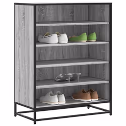 vidaXL Meuble à chaussures sonoma gris bois dingénierie et métal 3300873
