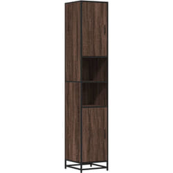 Vidaxl - Armoire de salle de bain chêne marron bois d'ingénierie métal
