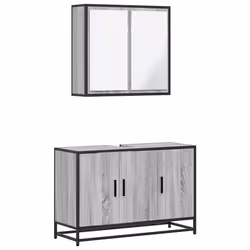 VidaXL 3300893, Gris, Chêne, Métal, Bois, 60 kg, 900 mm, 330 mm, 600 mm