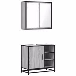 VidaXL 3300908, Gris, Chêne, Métal, Bois, 60 kg, 650 mm, 330 mm, 600 mm