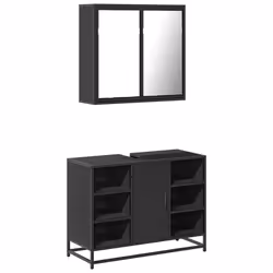 VidaXL 3300910, Noir, Métal, Bois, 60 kg, 800 mm, 330 mm, 600 mm