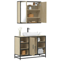 vidaXL Ensemble de meubles de salle de bain 2 pcs - Chêne sonoma