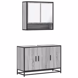 VidaXL 3300923, Gris, Chêne, Métal, Bois, 60 kg, 900 mm, 330 mm, 600 mm