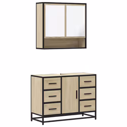 VidaXL 3300931, Chêne, Métal, Bois, 60 kg, 800 mm, 330 mm, 600 mm