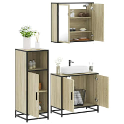 VIDAXL Ensemble meubles salle de bain - Chêne sonoma